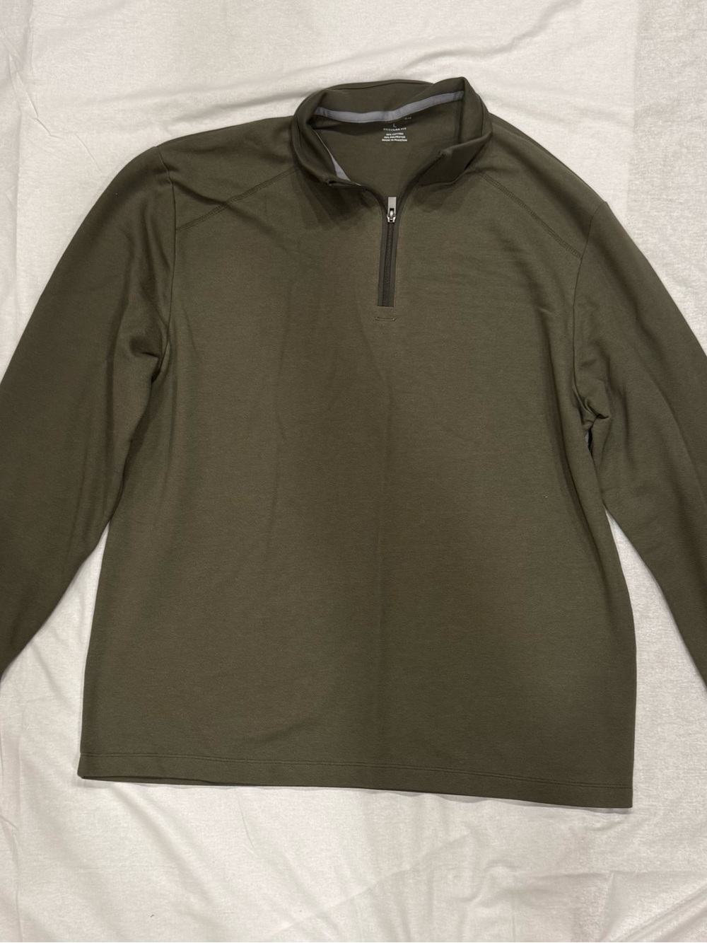 Van Heusen Olive Green Quarter-Zip Pullover